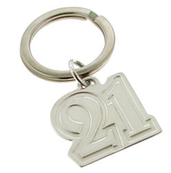 Silver 21 Keyring