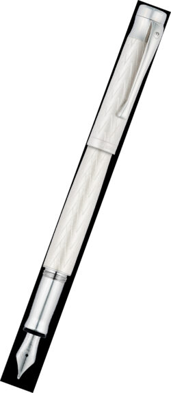 Silver Fountain Pen `Aura Day` Art Deco