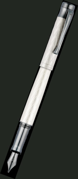 Silver Fountain Pen `Aura Night` Art Deco