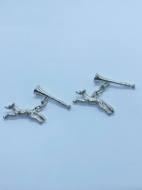 Silver Fox Horn Cufflinks Silver Fox Horn Cufflinks