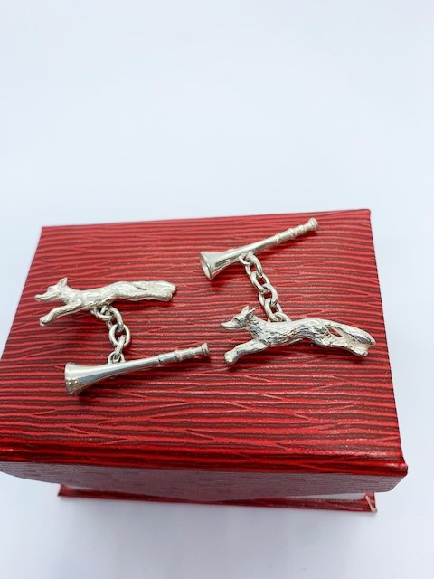 Silver Fox Horn Cufflinks Silver Fox Horn Cufflinks