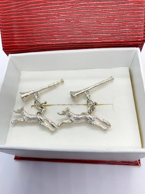 Silver Fox Horn Cufflinks Silver Fox Horn Cufflinks
