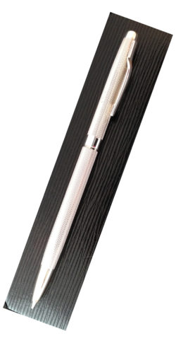 Sterling Silver Pencil Barley design twist action propelling mechanism, hallmarked & gift boxed