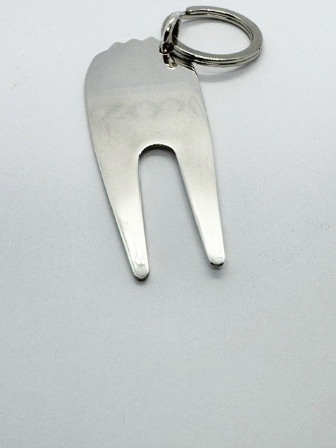Silver Golfball Divot Lifter Keyring Silver Golfball Divot Lifter Keyring