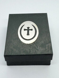 Cross Bookmark Silver Oval Shape