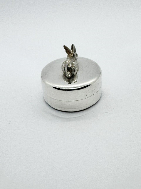 Toothbox Rabbit Silver Round Toothbox Rabbit Silver Round