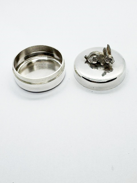 Toothbox Rabbit Silver Round Toothbox Rabbit Silver Round