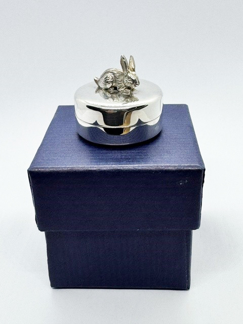 Toothbox Rabbit Silver Round Toothbox Rabbit Silver Round